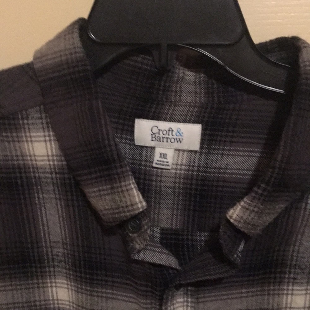 Croft & Barrow XXL Grey Flannel Long Sleeve Shirt